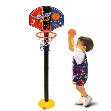 Soledi Kids Toddler Baby Children Outdoor Indoor Sports Train Equipment Mini Portable Adjustable Basketball Hoop Toy Set Stand Ball Pump Backboard Net Free Shipping