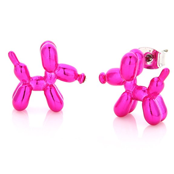 LAONATO Balloon Dog Stud Earrings