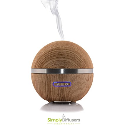 GILLES WOOD | Rubberized Bamboo Wood Aromatherapy Essential Oil Diffuser | Cool Mist Ultrasonic | 200ml Capacity and Safety Auto-Shut Off Feature