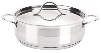 Cool Kitchen Pro Stainless Steel 8 Quart Rondeau with Lid