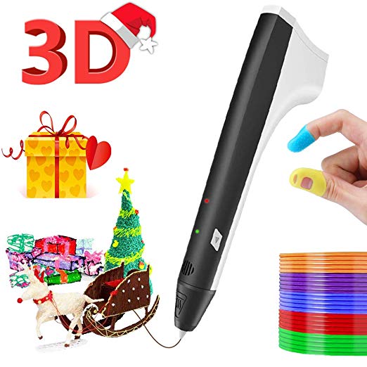 SUNLU 3D Pen,PLA Filament Refills,3D Printing Pen【M1 Newest Version】, 3D Drawing Doodle Printer Pen Bonus 4 Color PLA,3D PenDrawing Stencils-Black