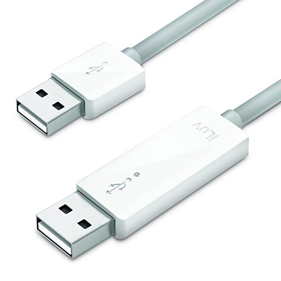 iLuv Award Winning High Speed USB File Transfer Cable with Shielded Cable for Optimal Signal Transfer Between Mac and PC, Mac and Mac, and PC and PC , No Flash drives or CD/DVDs Required (4")