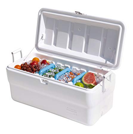 Rubbermaid Gott Marine Cooler / Ice Chest, 102-quart, White