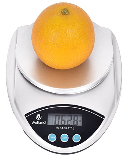 WELLAND Digital Multifunction Kitchen and Food Scale, Silver