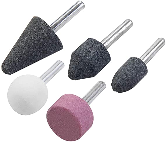 KSEIBI 689050 Grinding stone Set Of 5 Pc Stone Rotary Grinding Bits with 1/4 Inch Shank