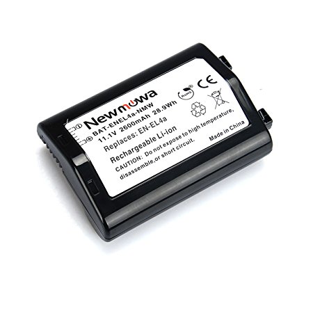 Newmowa EN-EL4,EN-EL4A Rechargeable Li-ion Battery for MB-D10 Battery Pack and Nikon D2 and D3 Digital SLR Cameras