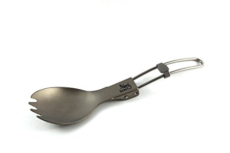 GEKO Titanium Folding Spork, ultralight for camping and backpacking