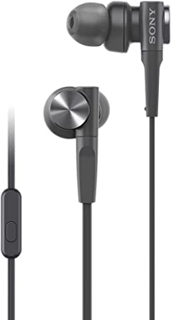 Sony MDRXB55AP Extra Bass Earbud Headphones/Headset with Mic for Phone Call, Black