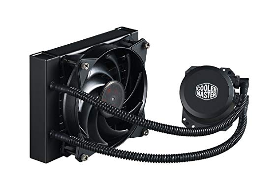 Cooler Master MasterLiquid Lite 120 CPU Liquid Cooler '120mm Radiator, 1x MasterFan Pro 120 AB PWM Fan, White LED' MLW-D12M-A20PW-R1