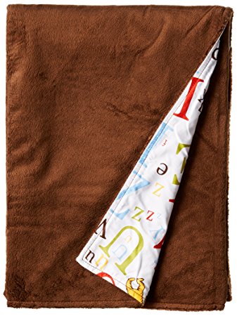 Trend Lab Baby Soft Brown Velour Dr. Seuss ABC Brown Velour Blanket 30” X 40”