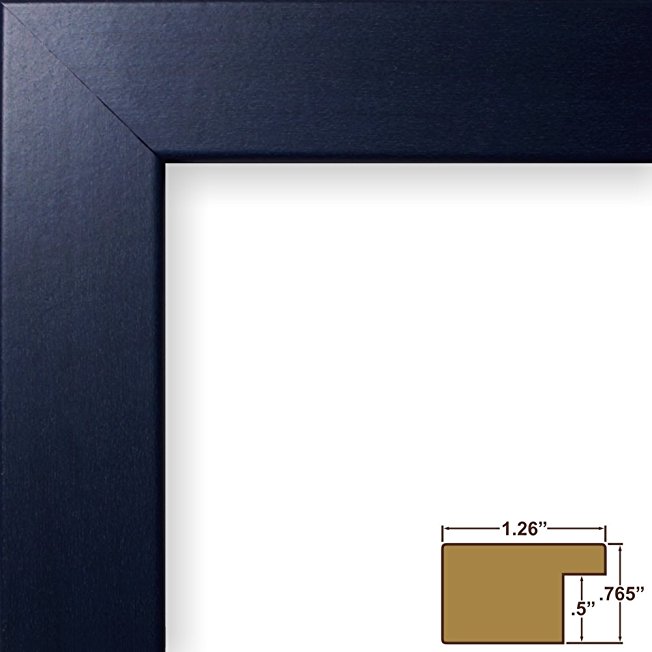 Craig Frames 26025 10 by 13-Inch Picture Frame, Smooth Wrap Finish, 1.26-Inch Wide, Blue