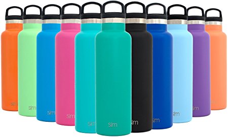 Simple Modern 20oz Vacuum Insulated Stainless Steel Water Bottle - Ascent Narrow Mouth Thermos Travel Mug - Double Walled Flask - Powder Coated Hydro Canteen