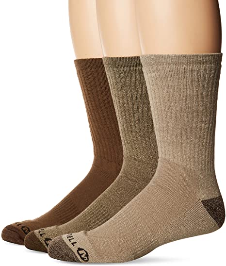 Merrell Men's 3 Pack Cushioned Performance Hiker Socks (Low/Quarter/Crew Socks)