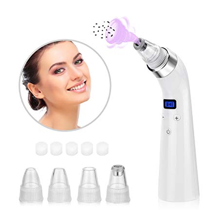 Blackhead Remover, 5 Modes Pore Vacuum Cleaner Comedo Microdermabrasion Exfoliating Machine, Electric Facial Acne Removal Extraction Tool kit