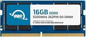 OWC 16GB DDR5 5200 PC5-41600 CL42 1Rx8 262-pin 1.1V SODIMM Memory RAM Module Upgrade for Select Laptops or All-in-One Systems