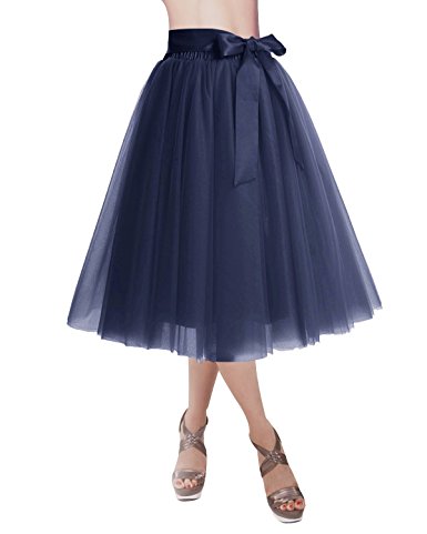 Dresstells Knee Length Tulle Skirt Tutu Skirt Evening Party Gown Prom Formal Skirts