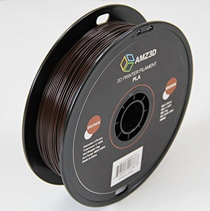 1.75mm Brown PLA 3D Printer Filament - 1kg Spool (2.2 lbs) - Dimensional Accuracy  /- 0.03mm