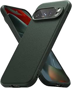 Ringke Onyx [Feels Good in The Hand] Compatible with Google Pixel 9 Pro Case, Anti-Fingerprint Technology Prevents Oily Smudges Non-Slip Enhanced Grip Precise Cutouts for Camera - Dark Green