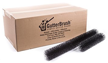 GutterBrush Leaf Gutter Guard for Standard 5 Inch Rain Gutters - 120 Foot House Pack