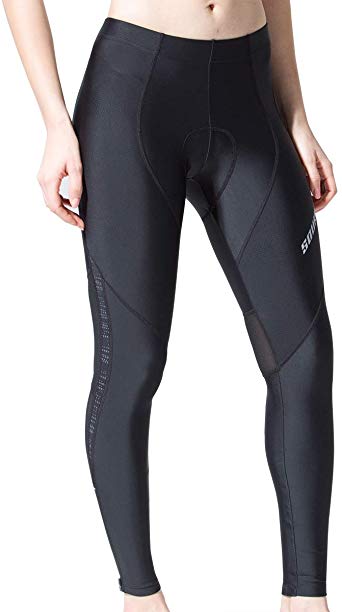 Souke Sports Women's Cycling Pants 3D Padded Bike Long Tights for Fall Spring