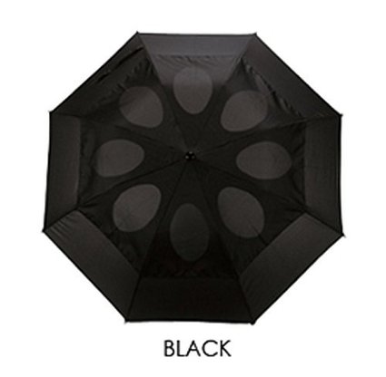 Windproof Resistant Very Strong Open and Close Folding Vented Umbrella - Black