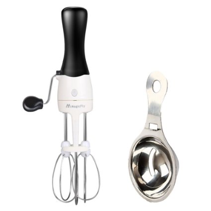 Magicfly Hand Held 12-inch Egg Beater with Egg Separator