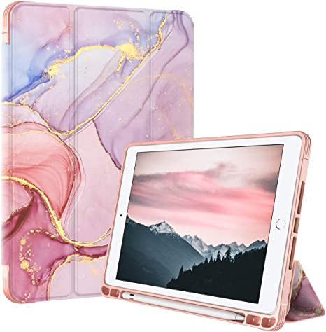PIXIU comptible with ipad 10.2 case with Pencil Holder 2021& 2019 & 2020 Release,iPad 9th/8th/7th Generation Case,Full Body Protective Filio Smart case Cover with Wake/Sleep Feature