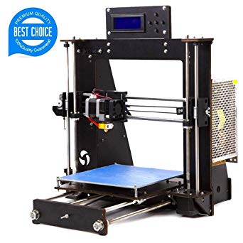 3D Printer, GUCOCO Updated I3 Prusa DIY LCD Display High Accuracy Desktop 3D Printers Kit Self-Assembly Printer Machine with Free 1.75mm ABS/PLA Filament（Build Size 200×200×180mm） (I3 3D Printer)