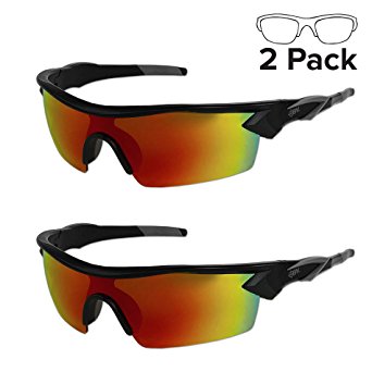 Battle Vision HD Polarized Sunglasses by Atomic Beam, UV Block Sunglasses Protect Eyes & Gives Your Vision Clarity (2 Pairs)