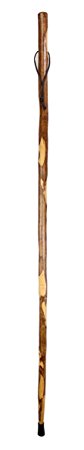 SE WS623-55  Natural Wood Walking Stick with Steel Spike & Metal-Reinforced Tip Cover, 55"