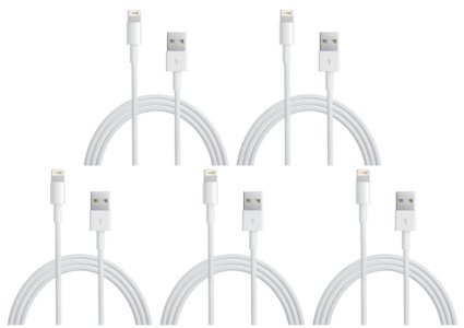 5X USB Lightning Charger Data Sync Cables for iPhone 6 5S 5C 5 3FT/1M
