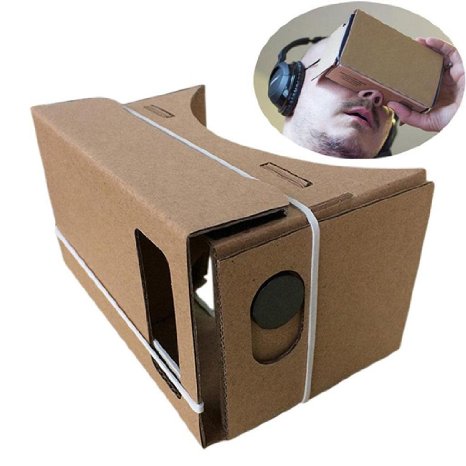 TOOPOOT(TM) 6 inch DIY Google Cardboard 3D VR Virtual Reality Glasses
