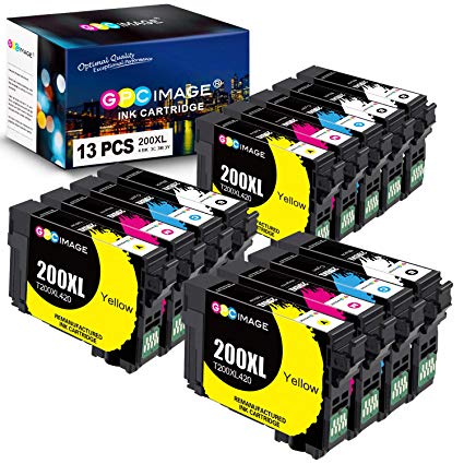 GPC Image Remanufactured Ink Cartridge Replacement for Epson 200XL 200 XL T200XL to use with WF-2540 WF-2530 WF-2520 XP-310 XP-300 XP-200 XP-400 Printer (4 Black, 3 Cyan, 3 Magenta, 3 Yellow)