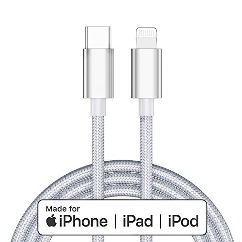 Apple MFi Certified USB C to Lightning Cable 4 FT Charger/Sync for iPhone X/XS/XR/XS Max / 8/8 Plus, (for Use with Type C Chargers) 4FT (Silver)