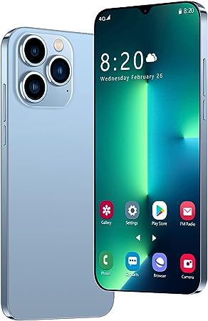 Dpofirs I13pro Max Unlocked Smartphones, 4G Mobile Phones Android 11 SIM Free Unlocked, 4000mAh Dual SIM Phone 4GB 64GB with 6.1in Screen, 8MP 16MP Camera, Face unlocking, GPS(Blue)