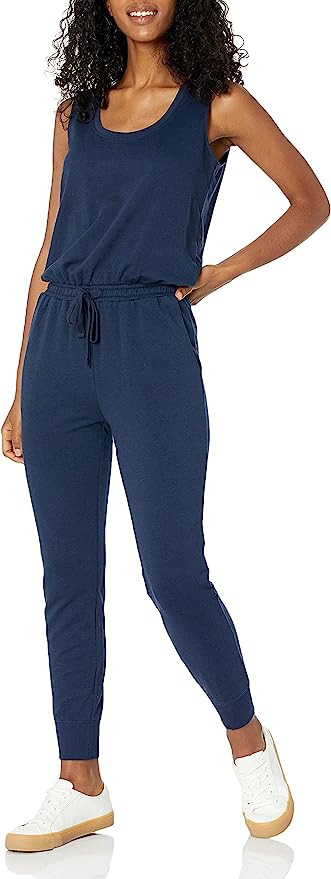 Amazon Essentials Womens Studio Terry Fleece Jumpsuit (Plus   Missy)