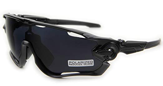 AOKNES Polarized Sports Cycling Glasses Goggles for Men Women with 3 Interchangeable Lenses