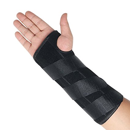 Wrist Brace, BULESK Wrist Support for Wrist Pain,Carpal Tunnel, Tendonitis, Sports Injuries, 3 Straps Adjustable, Breathable for Sports, Removable Splint,(Right Hand) - Medium