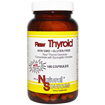 Raw Thyroid, 180 Caps by Natural Sources