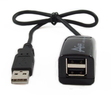 Ableconn USB2HUB2B USB 20 2-Port Compact Hub Black