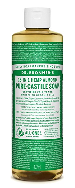 Dr. Bronner's Magic Soaps 18-in-1 Hemp Almond Pure-Castile Soap