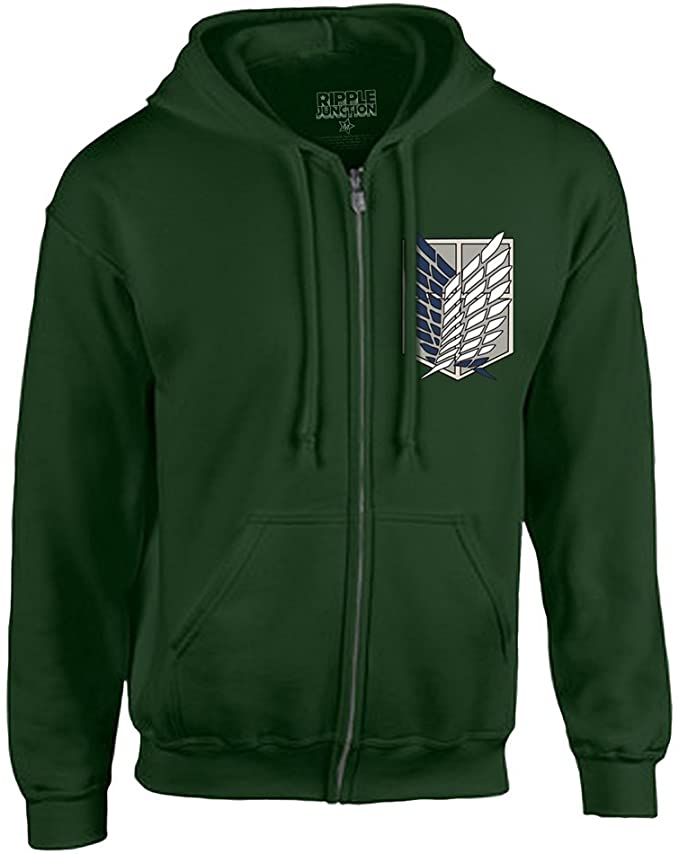 Ripple Junction Attack on Titan Adult Unisex Light Weight Full Zip Fleece Hoodie