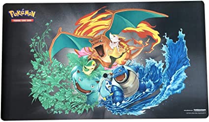 Pokemon Playmat - Charizard Blastoise Vensuar - Premium Collection Exclusive - Gaming Mat