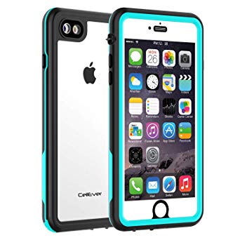 CellEver iPhone 7/8 Case Waterproof Shockproof IP68 Certified SandProof Snowproof Full Body Protective Clear Transparent Cover Fits Apple iPhone 7 and iPhone 8 (4.7") - KZ Ocean Blue