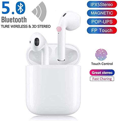 Bluetooth Earbuds,Noise Canceling Sports Headphones with Charging Case IPX5 Waterproof Stereo Earphones in-Ear Headsets,for iPhone Android Apple Airpod/iPhone
