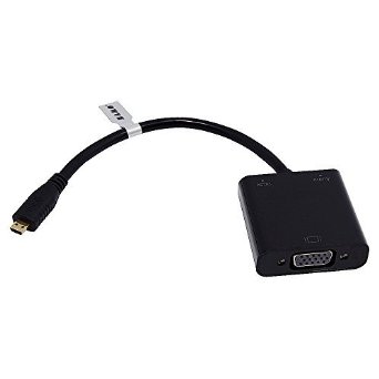 ZAMO Active Micro HDMI to VGA M/F Adapter w 3FT 3.5mm Stereo cable in Black - Supports Audio--Specially for connect tablet with Micro HDMI output to VGA projector