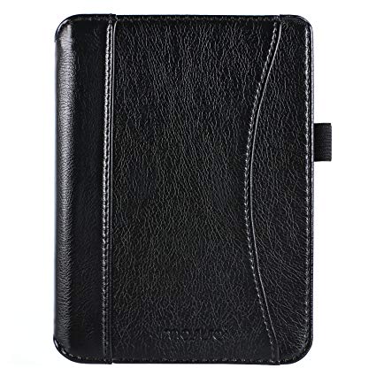 Mosiso PU Leather Case Compatible with 2018 Kobo Clara HD, Lightweight Book Folio Tablet Cover with Magnetic Closure and Card Compartment Compatible Newest Released Kobo 6 Inch E-Reader, Black