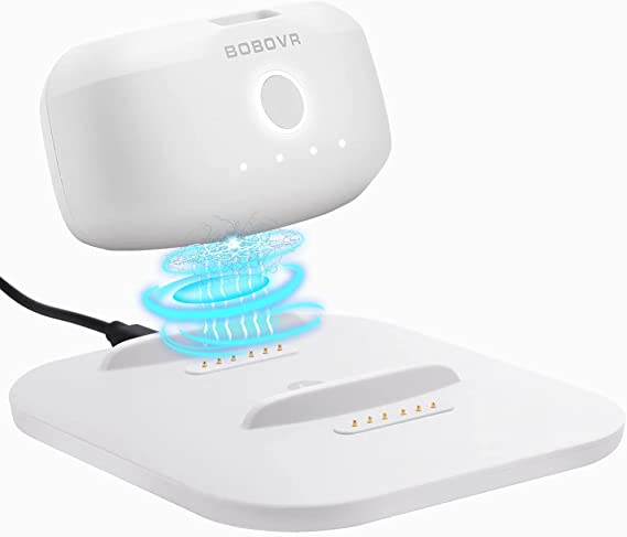 BOBOVR Twin Charger Station/Dock for B2 Battery Pack, Ultra-Thin Design, Magnetically Supply Power to 2 B2 Battery Packs at The Same Time