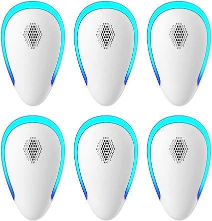 Ultrasonic Pest Repeller 6 Packs, 2023 Newest Electronic Pest Repellent Indoor Plug in Bug Repellent for Pest Control Mosquito, Spider, Mice, Ant, Insects, Roaches, Rodent