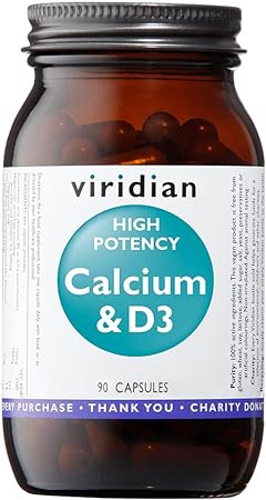 Viridian High Potency Calcium & Vitamin D3-90 Capsules